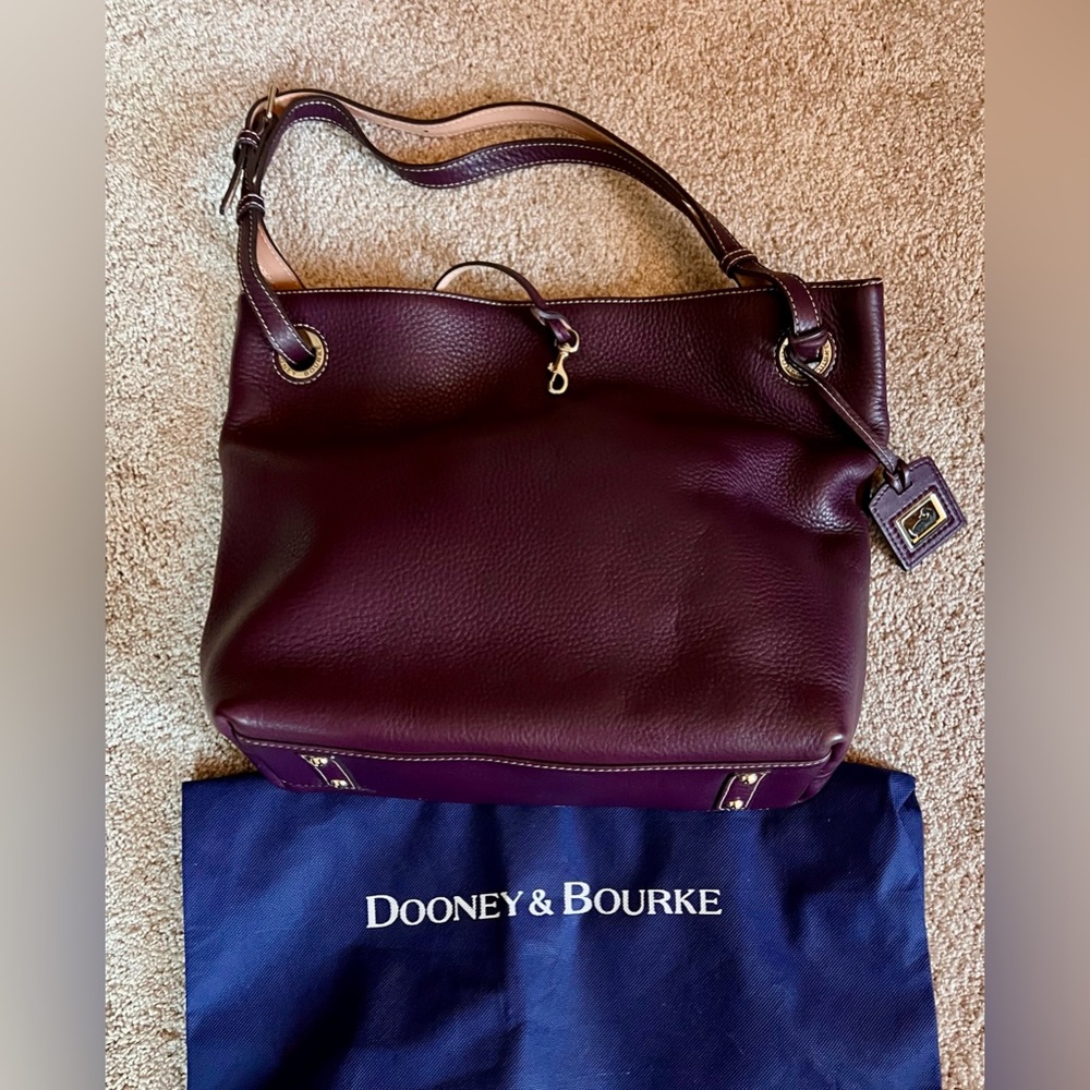 Dooney & Bourke Deep Purple Leather Shoulder Bag